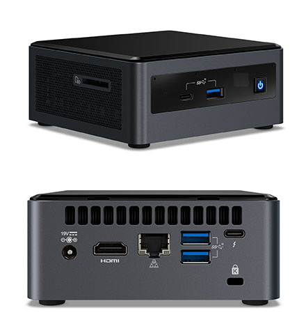 Intel NUC10i7FNHN2 (Intel Core i7-10710U up to 4,70GHz, 1x HDMI, 5x USB 3.1, Thunderbolt, <b>2,5" SATA SSD</b> Support, <b>no audio</b>)