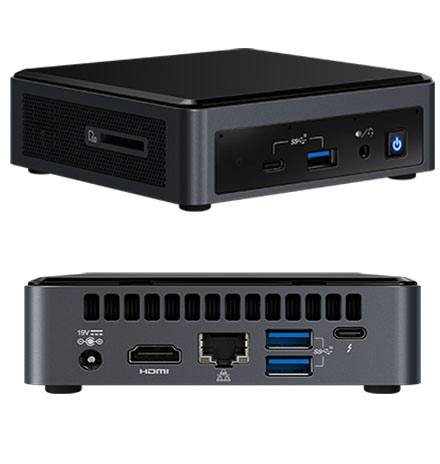 Intel NUC10i5FNKN2 (Intel Core i5-10210U up to 4,20GHz,  1x HDMI, 5x USB 3.1, Thunderbolt, 1x <b>M.2</b>, <b>ohne Audio</b>)