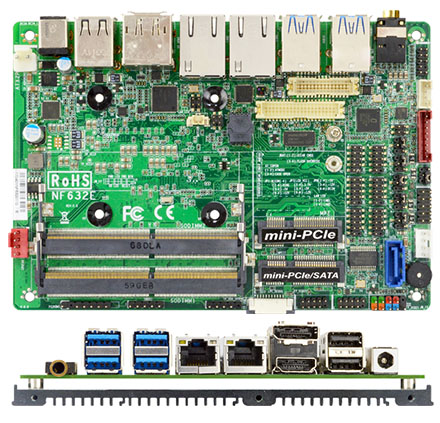 Jetway JNF632N-3955U (Intel SoC-39550U) [PCIe 4.0, 2x LAN, 6x USB, 9-24V DC-in]