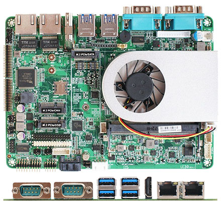 Jetway LE30-1115G4E 5,5" EPIC (Intel Tiger Lake-UP3 SoC, 2x COM, 2x LAN, 12-24V DC-in)